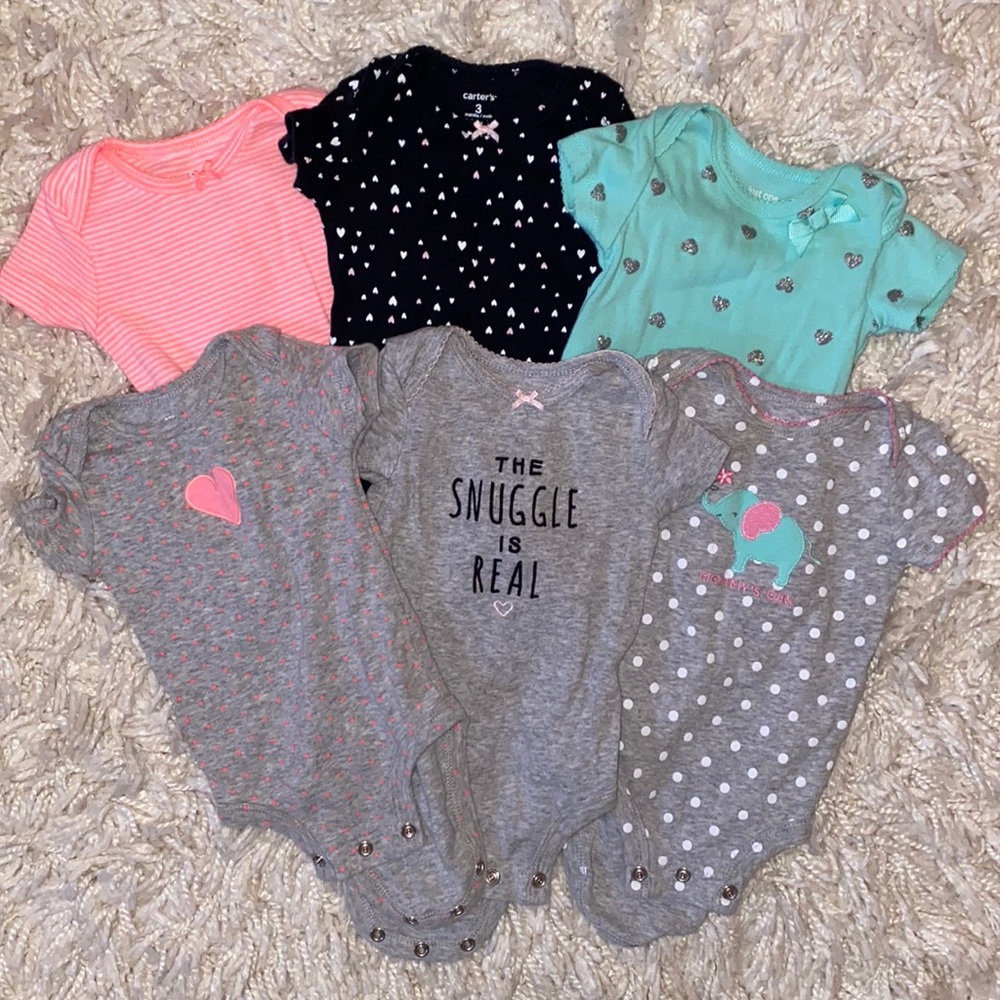 Carters 3 Month Onesies (Set of 6)